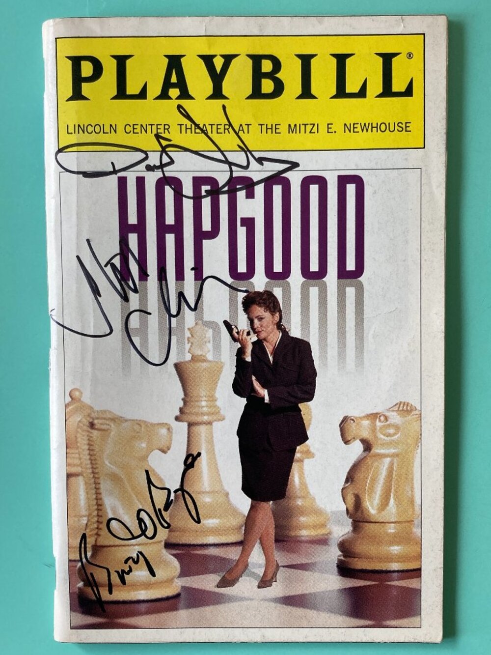 Signed Hapgood Playbill Stockard Channing Brian F. O'Byrne David Lansbury 1994